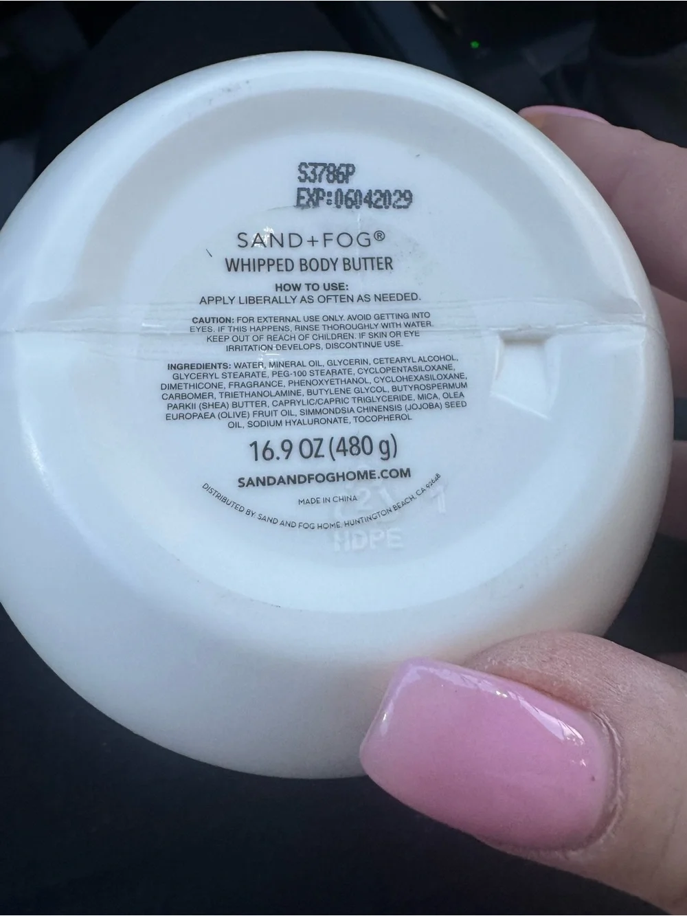 NEW Sand + Fog Positano Whipped Body Butter 16.9 oz Shea Butter Jojoba Oil